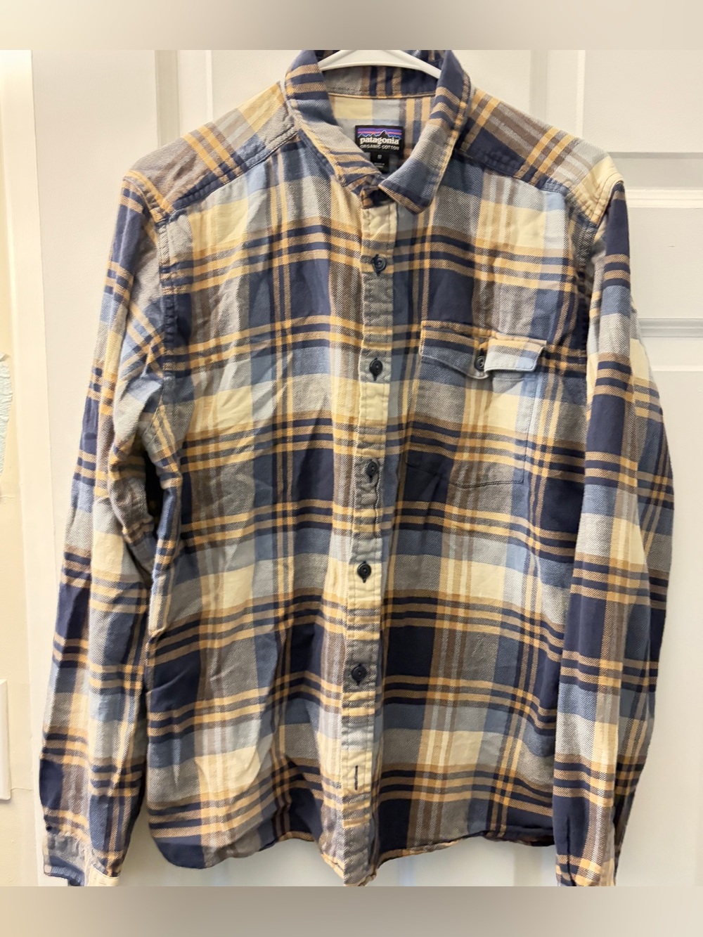 🔥Patagonia Heavy Flannel Shirt Men’s Med Plaid Organic Cotton – Heavyweight
